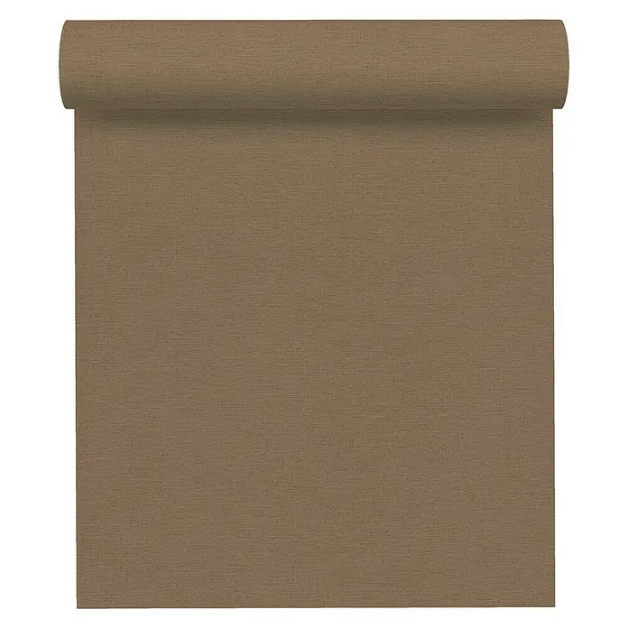 A.S. Création Ethnic Origin Vliestapete - Dunkelbraun, Uni, 10,05 x 0,53 m - Ein Detailansicht einer Roll tapete in einem warmen Braunton, die eine feine Textur und ein elegantes Aussehen bietet. Ideal für moderne Räume.