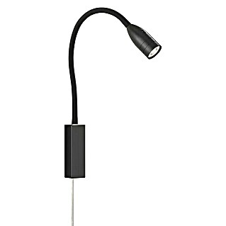 Fischer & Honsel LED-Wandstrahler Sten (5 W, L x B x H: 40 x 35 x 11 cm, schwarz matt, Warmweiß)