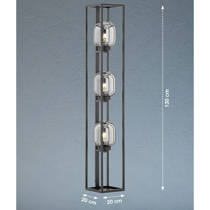 Fischer & Honsel Stehleuchte (120 W, Höhe: 130 cm, schwarz matt, E27) | BAUHAUS