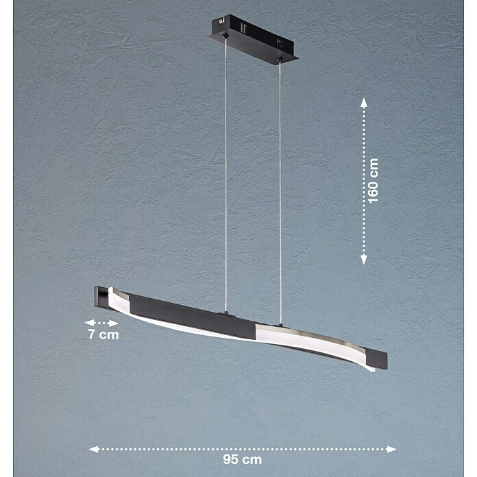 Fischer & Honsel LED-Pendelleuchte (18 W, L x B x H: 130 x 20 x 20 cm) | BAUHAUS