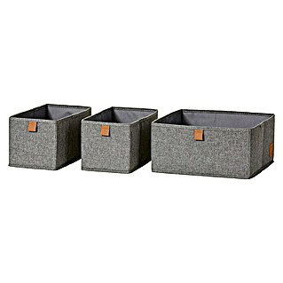 Aufbewahrungsbox-Set (3 -tlg., Grau)