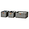 Aufbewahrungsbox-Set (3 -tlg., Textil, Grau) | BAUHAUS