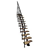 Atrium Raumspartreppe Mini (Farbton Metall: RAL 9005, Breite: 60 cm, Buche, Geschosshöhe: 222 cm - 300 cm) | BAUHAUS