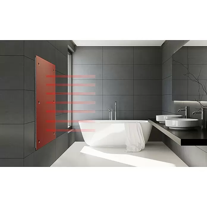 Admiral Infrarot-Glasheizkörper - 450 x 1.200 mm, 850 W, Rot - Stimmungsaufnahme