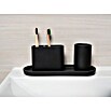 Camargue Zahnputzbecher Stone (10,6 x 6,5 x 14 cm, Polyresin, Anthrazit) | BAUHAUS