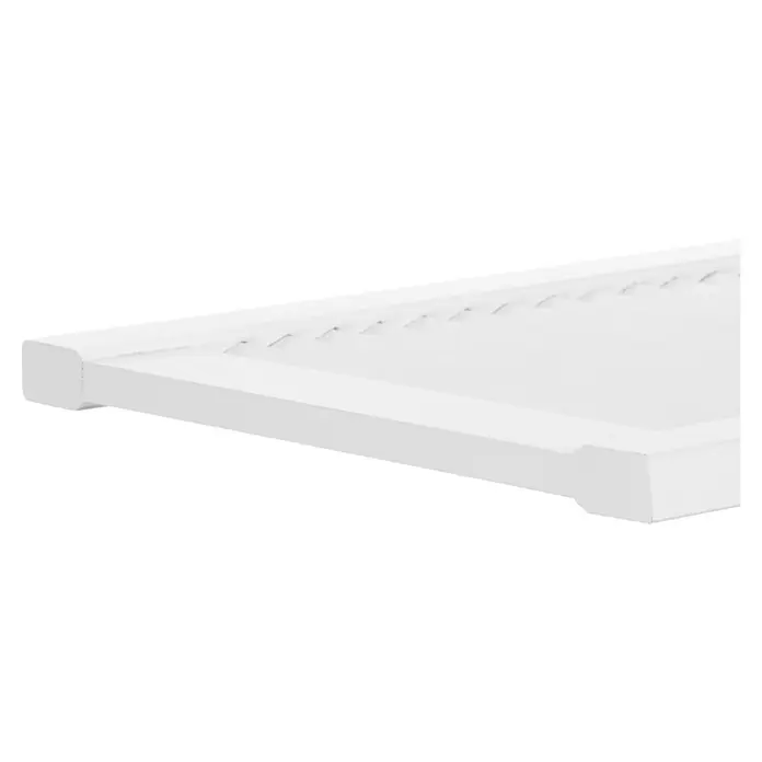 Lamellentür - B x H: 394 x 762 mm, Art Lamellen: Offen, Weiß - Ein weißes Duschboard mit feinen Schlitzen, ideal für moderne Badezimmer. Das Duschboard bietet eine stilvolle und praktische Lösung für Ihr Duscherlebnis.