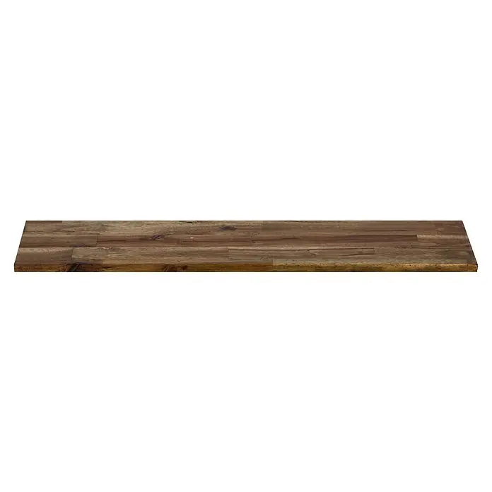 Exclusivholz Tablero de madera laminada EX - Acacia, Nivel de calidad del tablero de madera laminada: B/C, 800 x 600 x 18 mm - Primer plano de un panel de madera marrón con grano visible, ideal para muebles o encimeras. La superficie exhibe una textura natural.