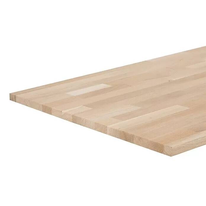 Exclusivholz Leimholzplatte - Eiche, Qualitätsstufe Leimholzplatte: B/C, 2.200 x 600 x 18 mm - Detailaufnahme