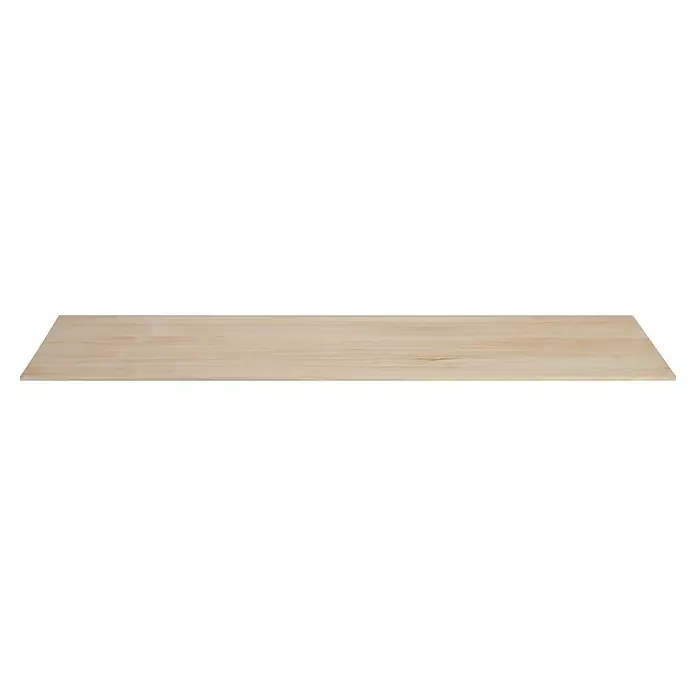 Exclusivholz Tablero de madera laminada - Paulonia, Nivel de calidad del tablero de madera laminada: A/B, 2.200 x 600 x 18 mm - Primer plano de un tablero de madera clara con una veta natural y un acabado liso. Ideal para decoraciones rústicas y proyectos.
