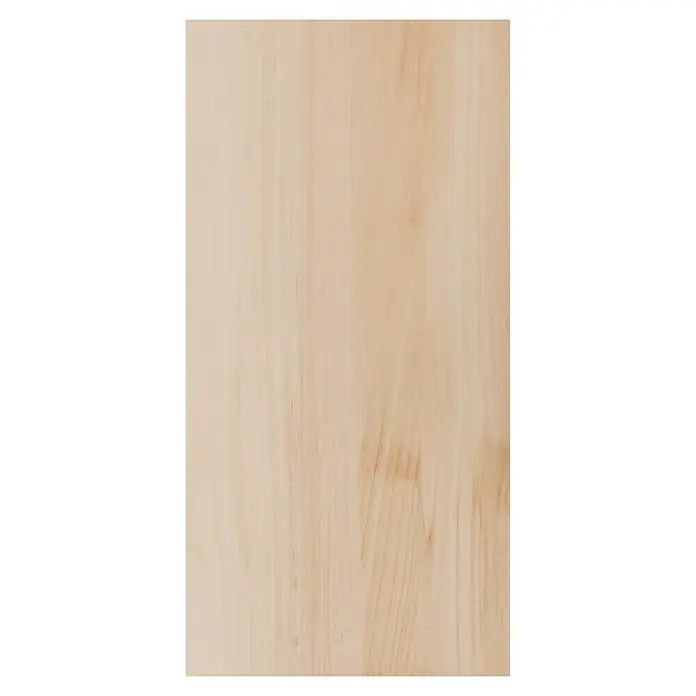 Exclusivholz Tablero de madera laminada - Paulonia, Nivel de calidad del tablero de madera laminada: A/B, 800 x 400 x 18 mm - Primer plano de una superficie de madera clara sin tratar que muestra la veta natural y la textura de la madera.
