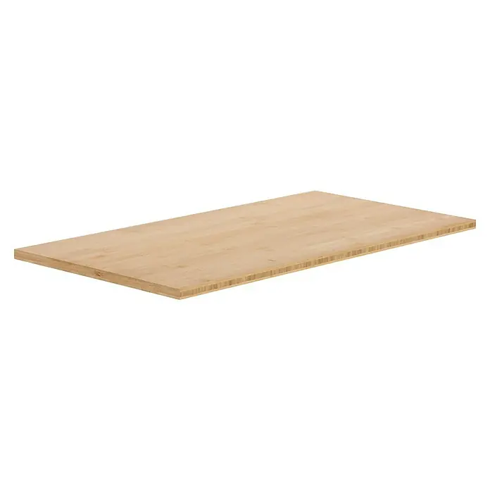 Exclusivholz Leimholzplatte - Bambus, Qualitätsstufe Leimholzplatte: A/B, 800 x 400 x 18 mm - Helle Bambus-Arbeitsplatte mit einer schönen Textur und einem warmen Farbton, ideal für moderne Innenräume und Möbelprojekte.