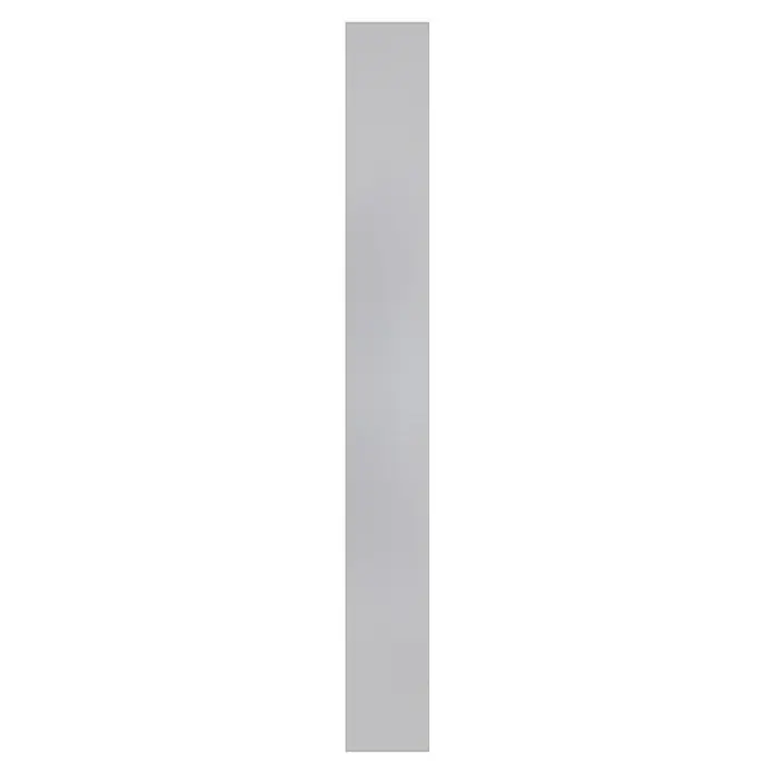 Möbelbauplatte - Silbermetallic, 260 x 30 x 1,9 cm - Detailaufnahme einer glatten, weißen Oberfläche, ideal für minimalistische Designs und vielseitige Anwendungen.