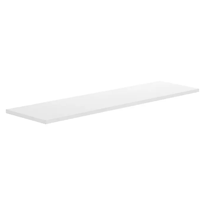 Regalboden - Weiß, 100 x 25 x 1,6 cm - Weiße, rechteckige Regalplatte für die Wandmontage, ideal für Bücher und Dekorationen. Das Regalbrett hat eine glatte Oberfläche und abgerundete Kanten.