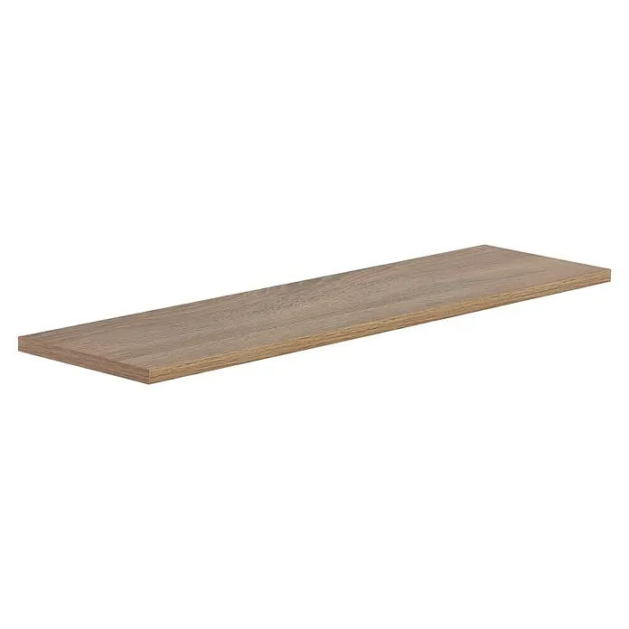 Regalboden - Eiche Sonoma, 80 x 20 x 1,6 cm - Nahaufnahme eines einzelnen Regals aus hellbraunem Holz, perfekt für jedes Zuhause.