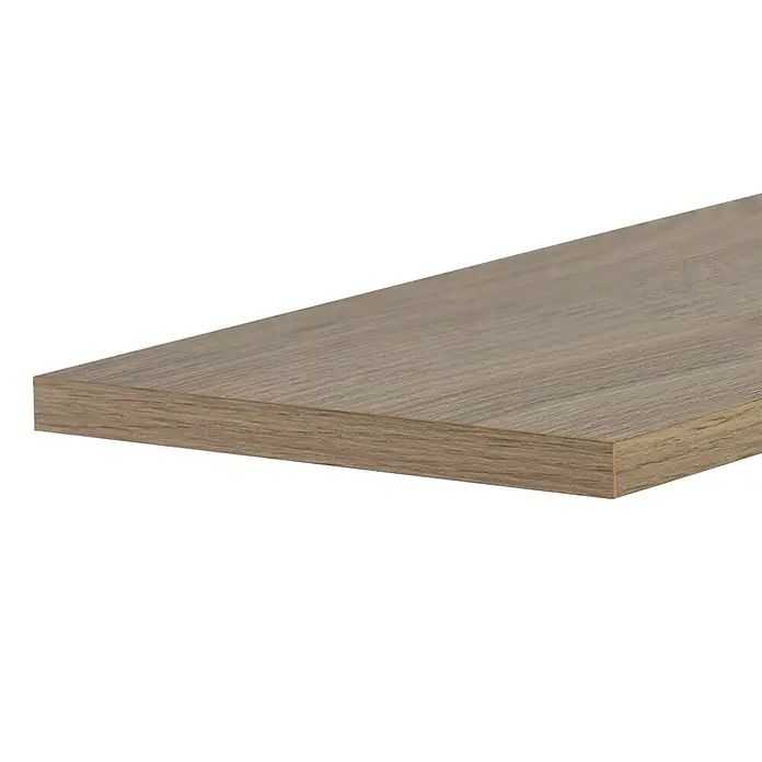 Regalboden - Eiche Sonoma, 80 x 20 x 1,6 cm - Nahaufnahme einer Holzplatte mit glatter Oberfläche und sichtbarer Maserung, ideal für Möbelbau oder Innenausbauprojekte.