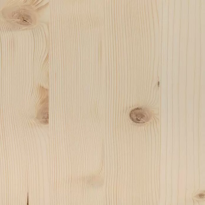 Exclusivholz Leimholzplatte - Fichte, Qualitätsstufe Leimholzplatte: A/B, 800 x 200 x 18 mm - Helles Naturholz mit sichtbarer Maserung und Ästen.