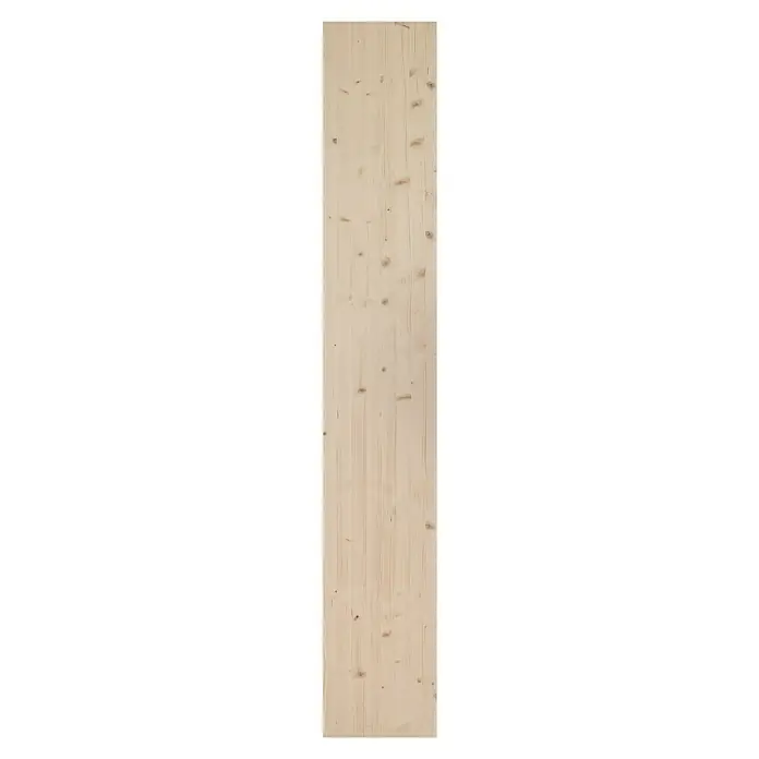 Exclusivholz Leimholzplatte - Fichte, Qualitätsstufe Leimholzplatte: A/B, 2.500 x 400 x 28 mm - Helles Fichtenholzbrett mit sichtbarer Maserung und Astlöchern, ideal für rustikale Möbel oder Wandverkleidungen.