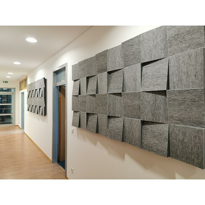 Akustikpaneel Slope (Hellgrau, 100 x 50 x 8 cm, 100 Polyester) BAUHAUS
