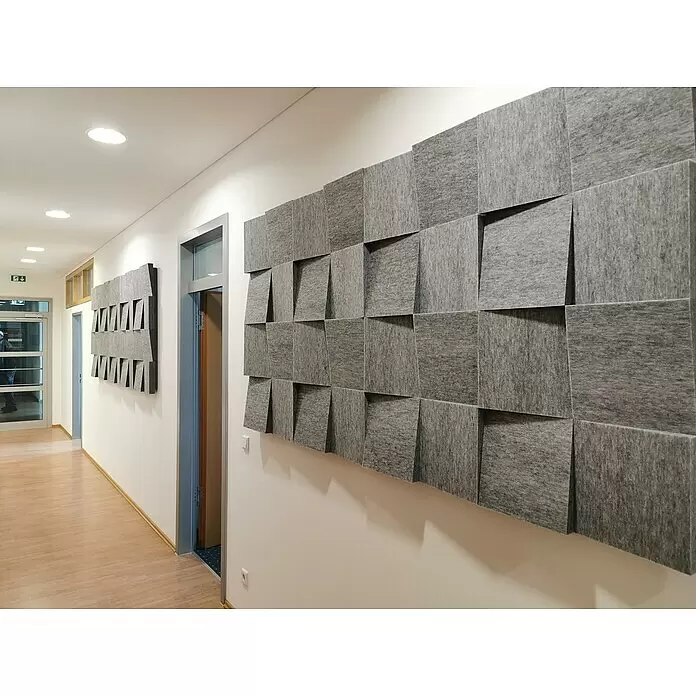 Silenti Akustikpaneel Slope - Hellgrau, 116 cm x 58 cm x 80 mm, 100 % Polyester - Stimmungsaufnahme