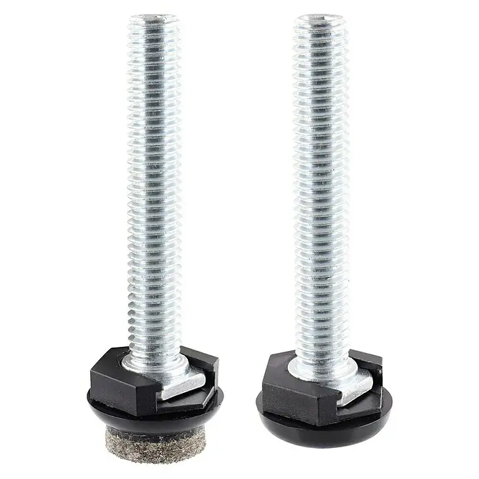 Wagner System Verstellfüße - Länge Gewinde: 50 mm, Durchmesser Gewinde: 8 mm, 4 Stk. - Zwei Möbelfüße mit Gewinde und Filzgleiter für den Einsatz an Möbeln und zum Schutz empfindlicher Böden vor Kratzern.