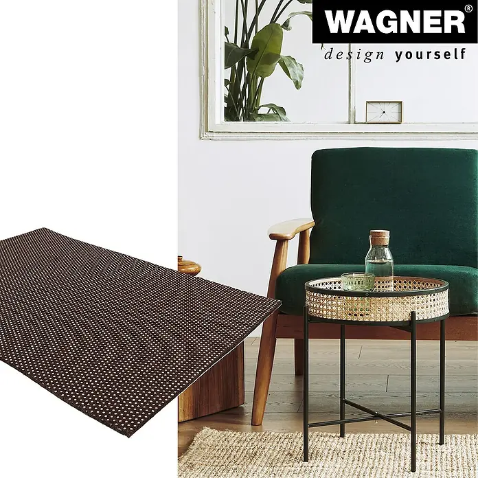 Wagner System Antirutschmatte - 297 x 210 mm, Filz, Braun, Beige - Wagner Antirutschmatte Dunkelbraun, eine rutschfeste Unterlage für Möbel und mehr, für sicheren Halt auf Oberflächen.