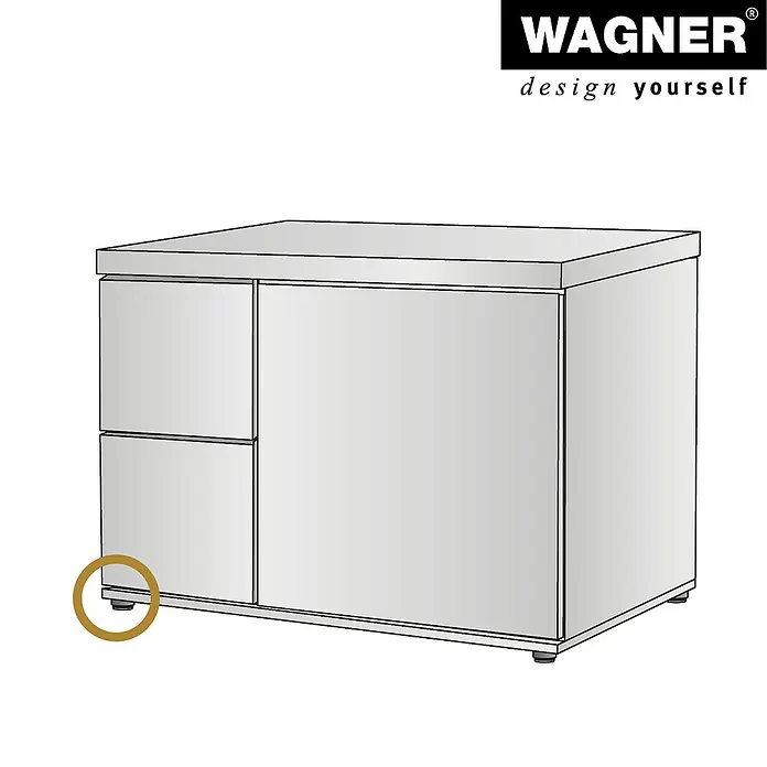 Wagner System Filzgleiter Basis - Durchmesser: 25 mm, Schrauben, 4 Stk. - Ein modernes Möbelstück von WAGNER, entworfen für Ihr individuelles Zuhause. Das Sideboard bietet viel Stauraum und ein stilvolles Design.