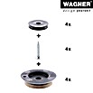 Wagner System Filzgleiter Syno Slim (Durchmesser: 25 mm, 4 Stk., Mit Schraube) | BAUHAUS