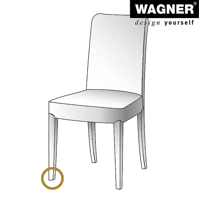 Wagner System Filzgleiter Equalizer Usoft/Hyper - Durchmesser: 30 mm, Schrauben, 4 Stk. - Abbildung eines modernen Wagner Stuhls, der Design und Komfort vereint. Ideal für stilvolle Einrichtungen.
