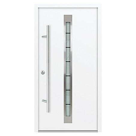 FM Türen Haustür AC68-520 (98 x 208 cm, DIN Anschlag: Links, Weiß)