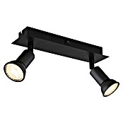 Globo Regleta Drew (70 W, L x An x Al: 6 x 25 x 9 cm, Negro, GU10, 2 ud.) | BAUHAUS