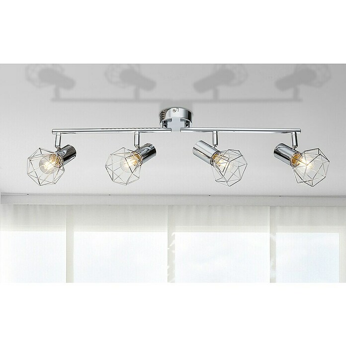 Globo Xara I Stropna spot svjetiljka  (160 W, D x Š x V: 9,3 x 60 x 15 cm, E14, 4 Kom.) | BAUHAUS