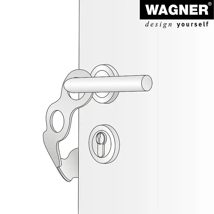 Wagner System Türkeil - L x B x H: 7,5 x 410 x 50 mm, Textil, Grau - Türbeschlag von Wagner, ein stilvolles und funktionales Designelement für moderne Wohnräume.
