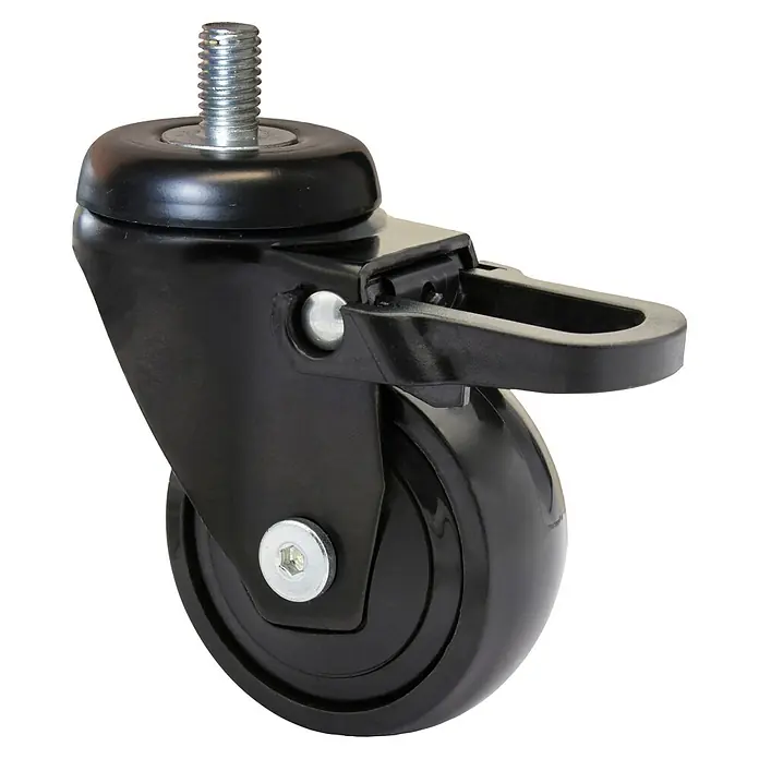 Wagner System Design-Lenkrolle - Durchmesser Rollen: 50 mm, Traglast: 50 kg, Mit Feststeller und Gewindestift - Schwenkrolle mit Gewindezapfen und Bremse, ideal für Möbel und Geräte. Robuste Bauweise sorgt für hohe Stabilität und lange Lebensdauer.
