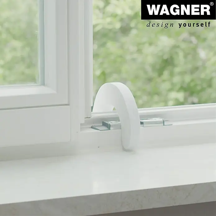 Wagner System Türkeil EH6904 - B x H: 90 x 15 mm, Weiß - Fenster mit weißem Wagner-Fensteranschlag zur einfachen und sicheren Fensterbedienung für ein komfortables Zuhause.