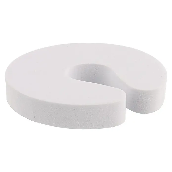 Wagner System Türkeil EH6904 - B x H: 90 x 15 mm, Weiß - Nahaufnahme eines weißen Türstoppers in U-Form, der die Tür vor dem Zuschlagen schützt und für Sicherheit sorgt. Praktisches Zubehör für jedes Zuhause.