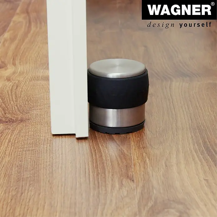 Wagner System Bodentürstopper EH5212 - Ø x H: 71 x 70 mm, Stahl - Türstopper von Wagner, zylindrisch mit Edelstahl- und Gummikomponenten, schützt Tür und Wand vor Beschädigungen, passend zu jedem Interieur.