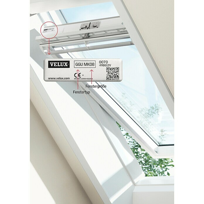 Velux Dachfensterplissee FHL UK10 1286SWL (Farbe: Denim - 1286SWL, Farbe Schiene: Weiß, Manuell) | BAUHAUS