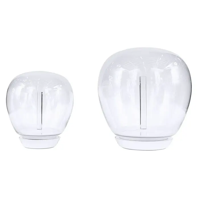 Artemide LED-Tischleuchte Empatia 36 - 26 W, Weiß, Warmweiß, Höhe: 38,2 cm - Zwei durchsichtige Tischleuchten mit einzigartigen Designs. Ideal für modernes Dekor, bieten sie sanftes Licht.