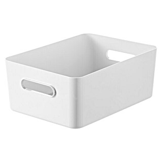 SmartStore Aufbewahrungsbox Compact (L x B x H: 41 x 28,7 x 15,5 cm, Kunststoff, Weiß)