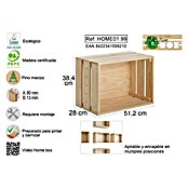 Caja de ordenación de madera ASTIGARRAGA de 25.6x38.4x28 cm