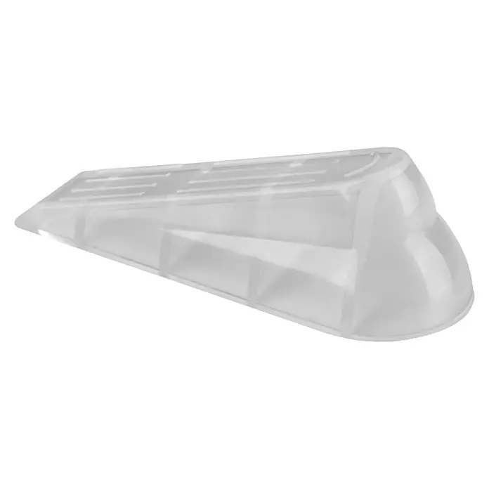Walteco Türkeil - L x H: 100 x 36 mm, Material: Sonstiges - Transparenter Türstopper aus Kunststoff mit Keilform, der das ungewollte Zuschlagen von Türen verhindert.