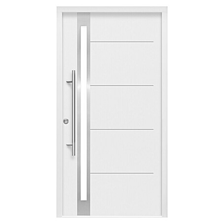 Splendoor Haustür Thermodoor PLUS SP30W (110 x 210 cm, DIN Anschlag: Links, Verkehrsweiß)