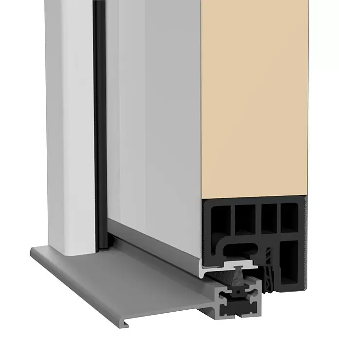 Splendoor Haustür Thermodoor PLUS SP45W100 x 210 cm, DIN Anschlag: Rechts, Verkehrsweiß - Detailaufnahme