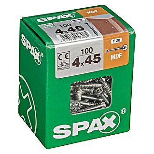 Spax MDF-Schraube T-STAR plus (4 x 45 mm, WIROX Oberfläche, 100 Stk., Teilgewinde)