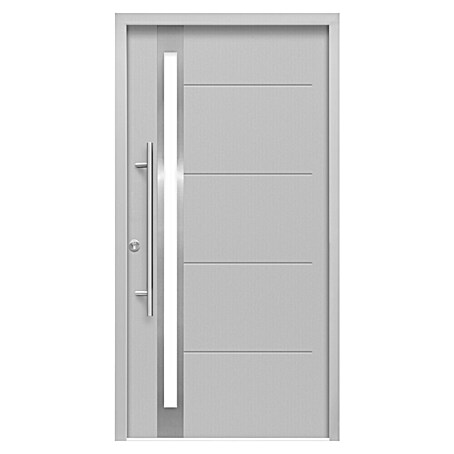Splendoor Haustür Thermodoor PLUS SP30G (110 x 210 cm, DIN Anschlag: Links, Verkehrsgrau)