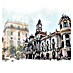 Cuadro pintado a mano Ayuntamiento Valencia 