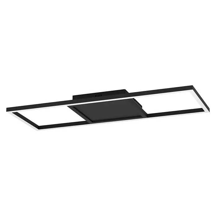 Eglo connect.z LED-Deckenleuchte CALAGRANO - 21 W, 2.600 lm, Lichtfarbe: RGBW - Elegante LED-Deckenleuchte in Schwarz mit modernem, rechteckigem Design. Ideal für stilvolle Beleuchtung in jedem Raum mit energieeffizientem Licht.