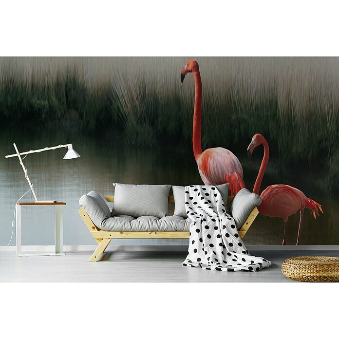 Papermoon Premium collection Fototapete Flamingopaar (B x H: 200 x 149 cm, Vlies) | BAUHAUS