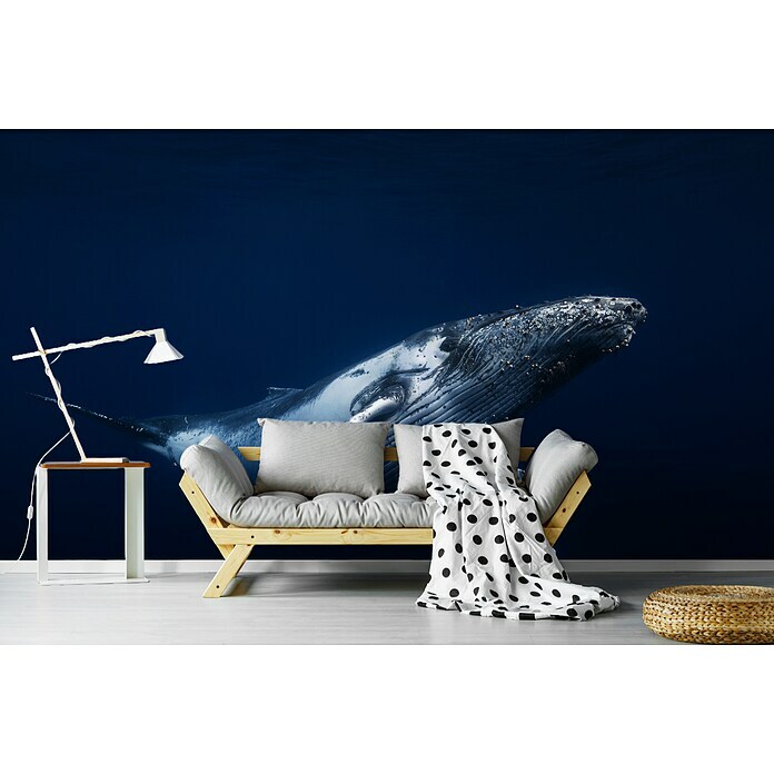 Papermoon Premium collection Fototapete Buckelwal in Blau (B x H: 200 x 149 cm, Vlies) | BAUHAUS