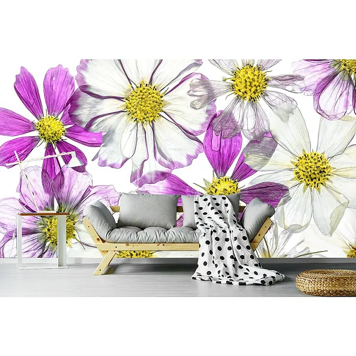 Papermoon Premium collection Fototapete Sommer halten - B x H: 250 x 186 cm, Vlies - Dekoratives Wandbild mit Blumenmuster. Die perfekte Dekoration für Ihr Zuhause, stilvoll und ein echter Hingucker.